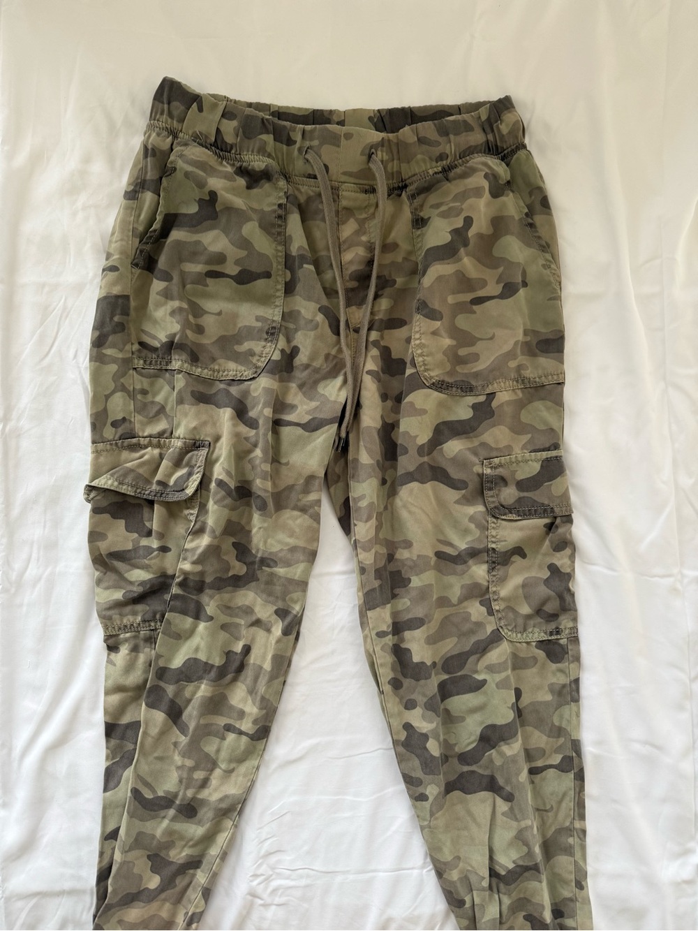 American Eagle Camo Cargo Joggers Drawstring Utility Pants Size Small
